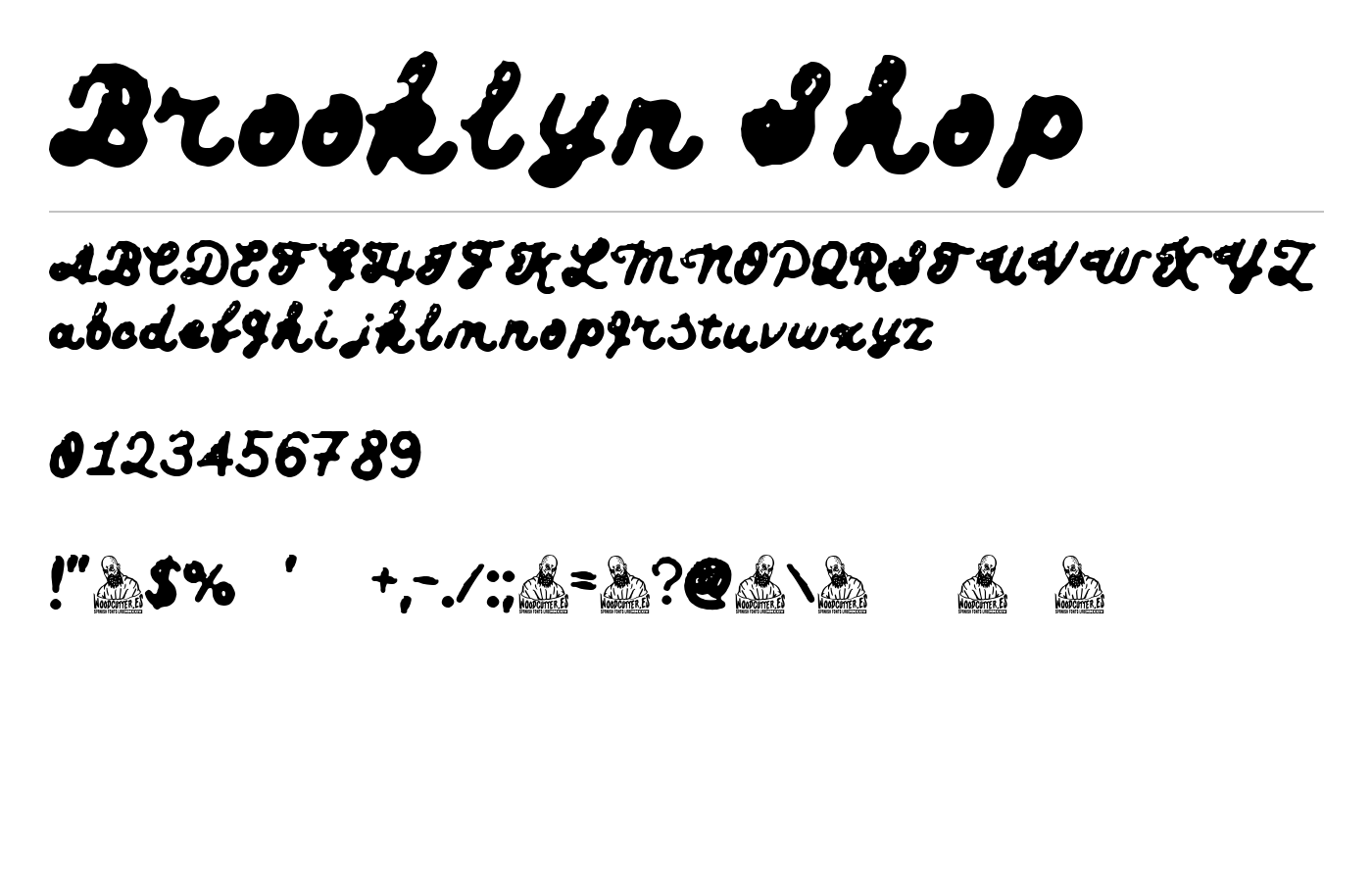 Brooklyn Shop Font preview