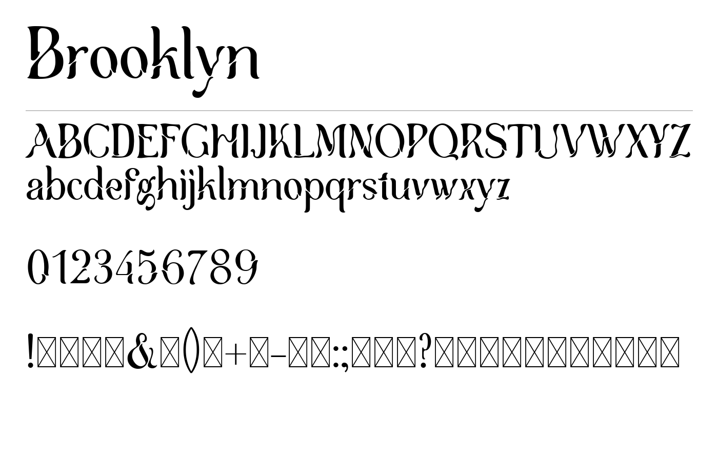 Brooklyn Font preview