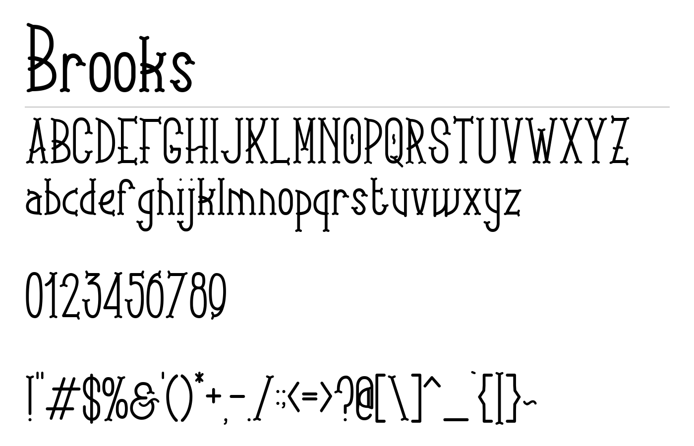 Brooks Font preview