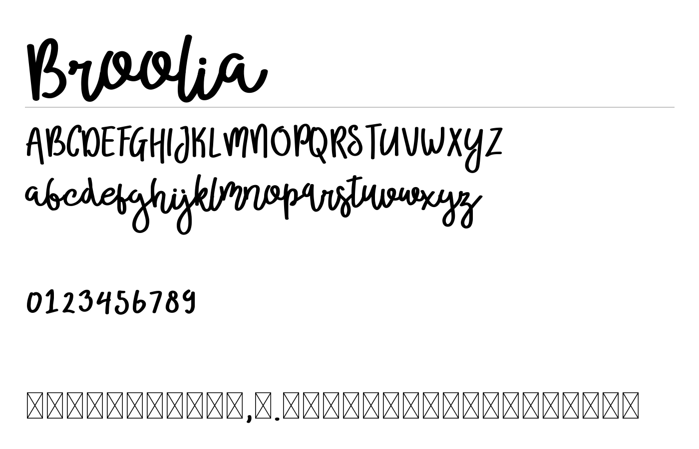 Broolia Font preview
