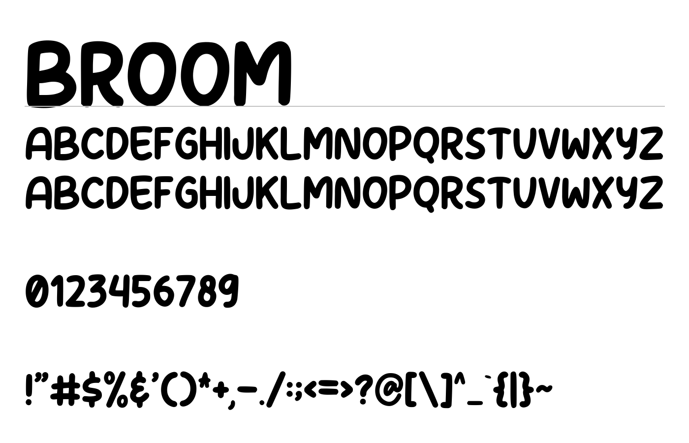 Broom Font preview