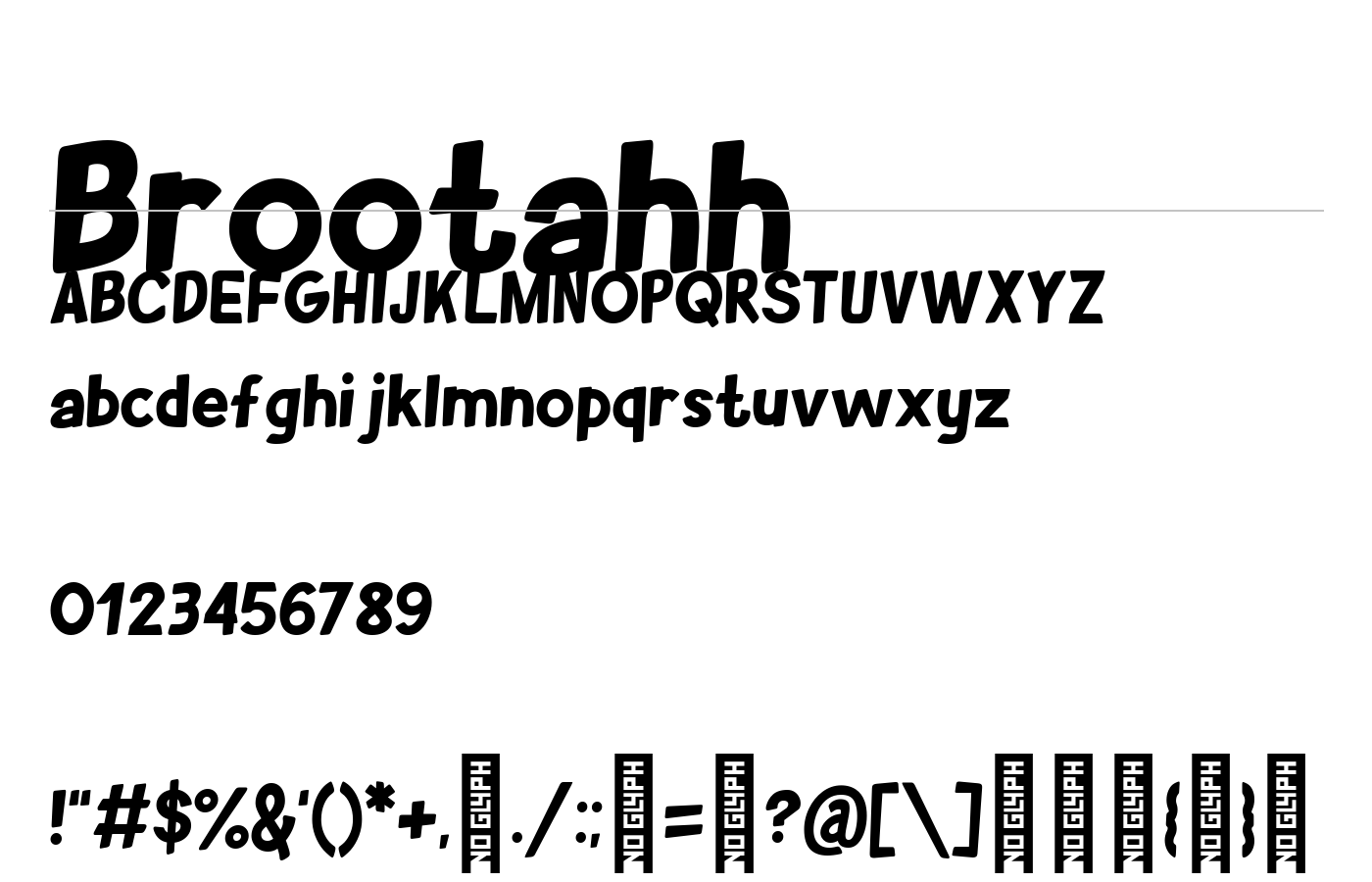 Brootahh Font preview
