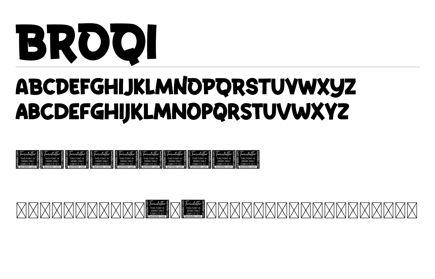 BROQI Font preview