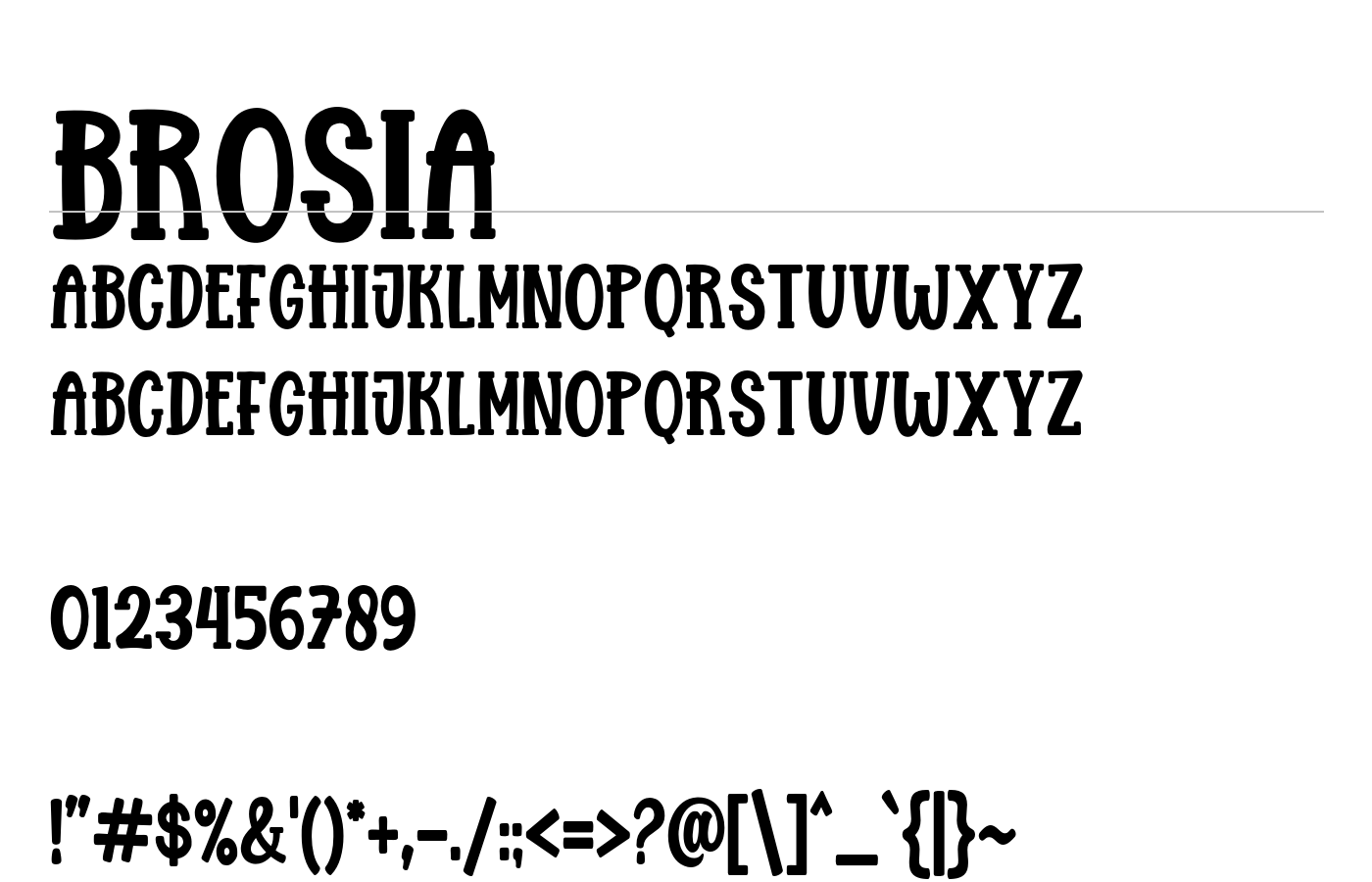Brosia Font preview
