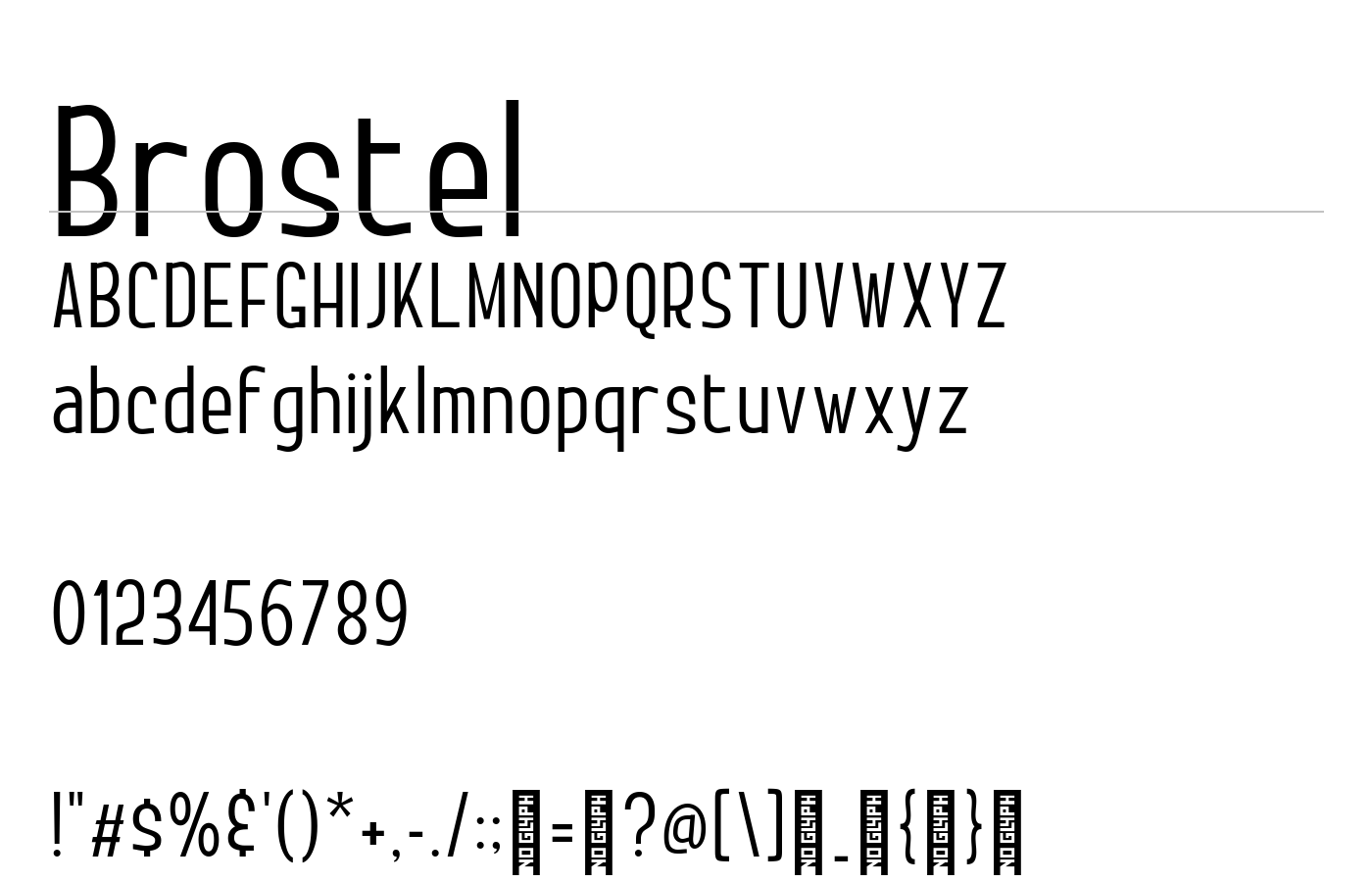 Brostel Font preview