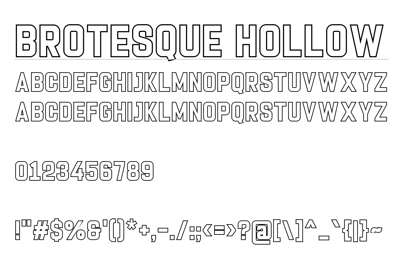 Brotesque Font preview