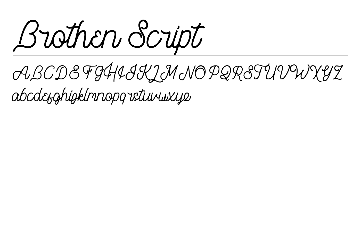 Brothen Script Font preview