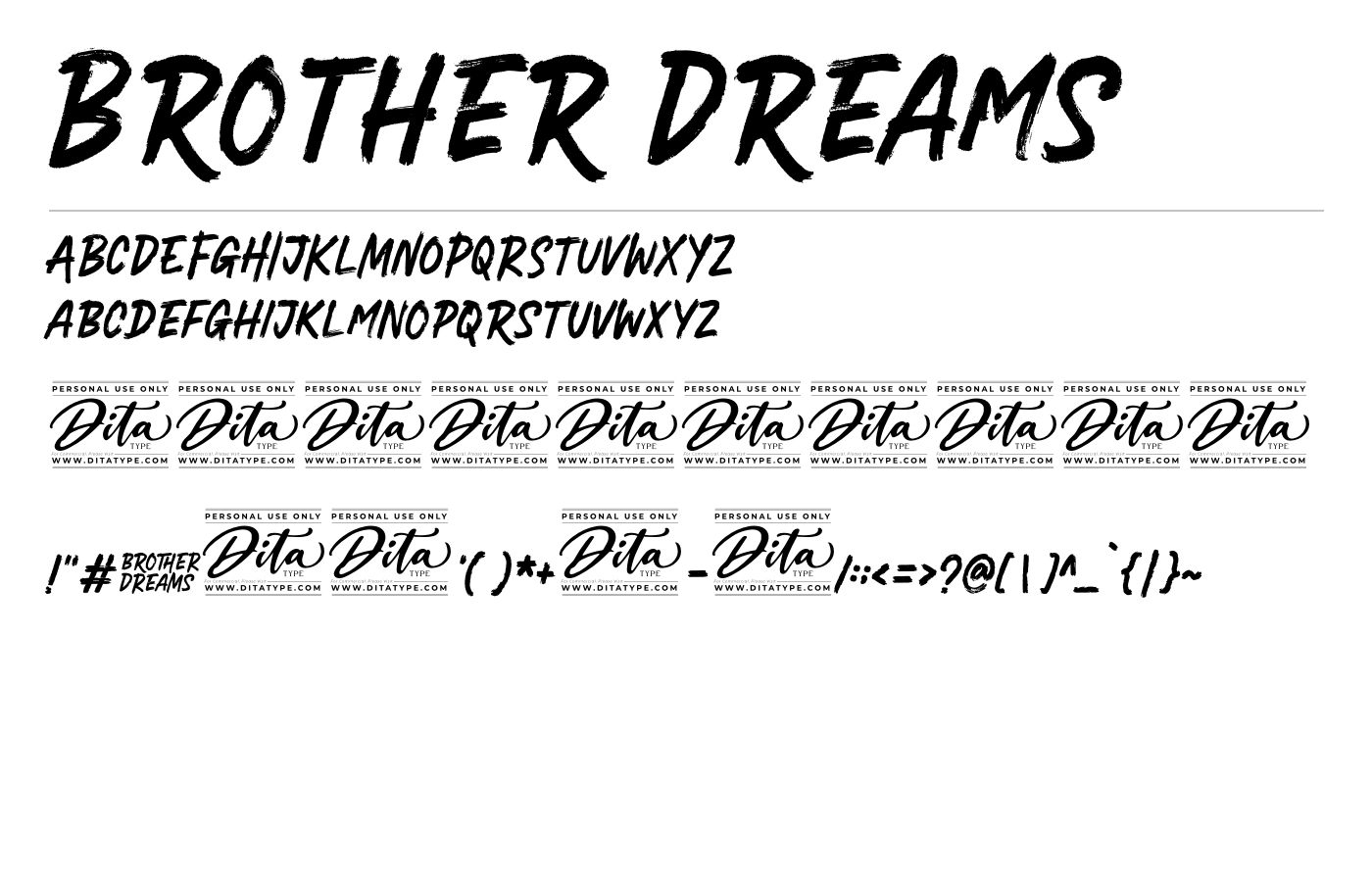 Brother Dreams Font preview