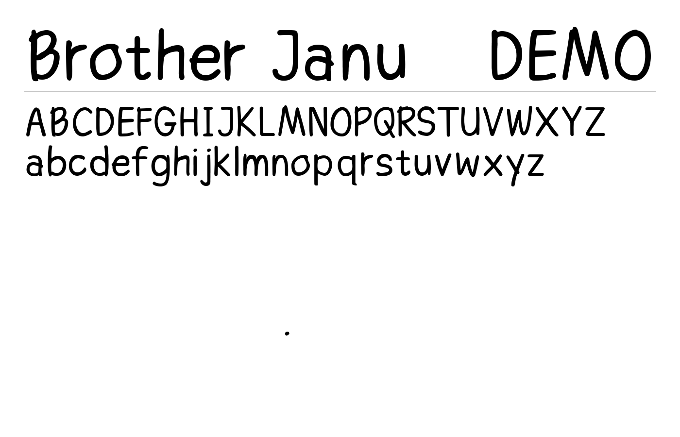 Brother Janu - DEMO Font preview