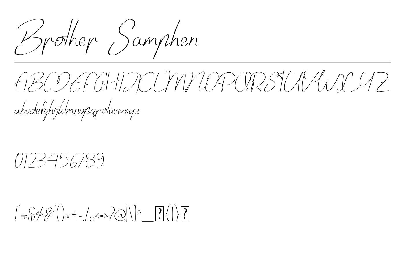 Brother Samphen Font preview