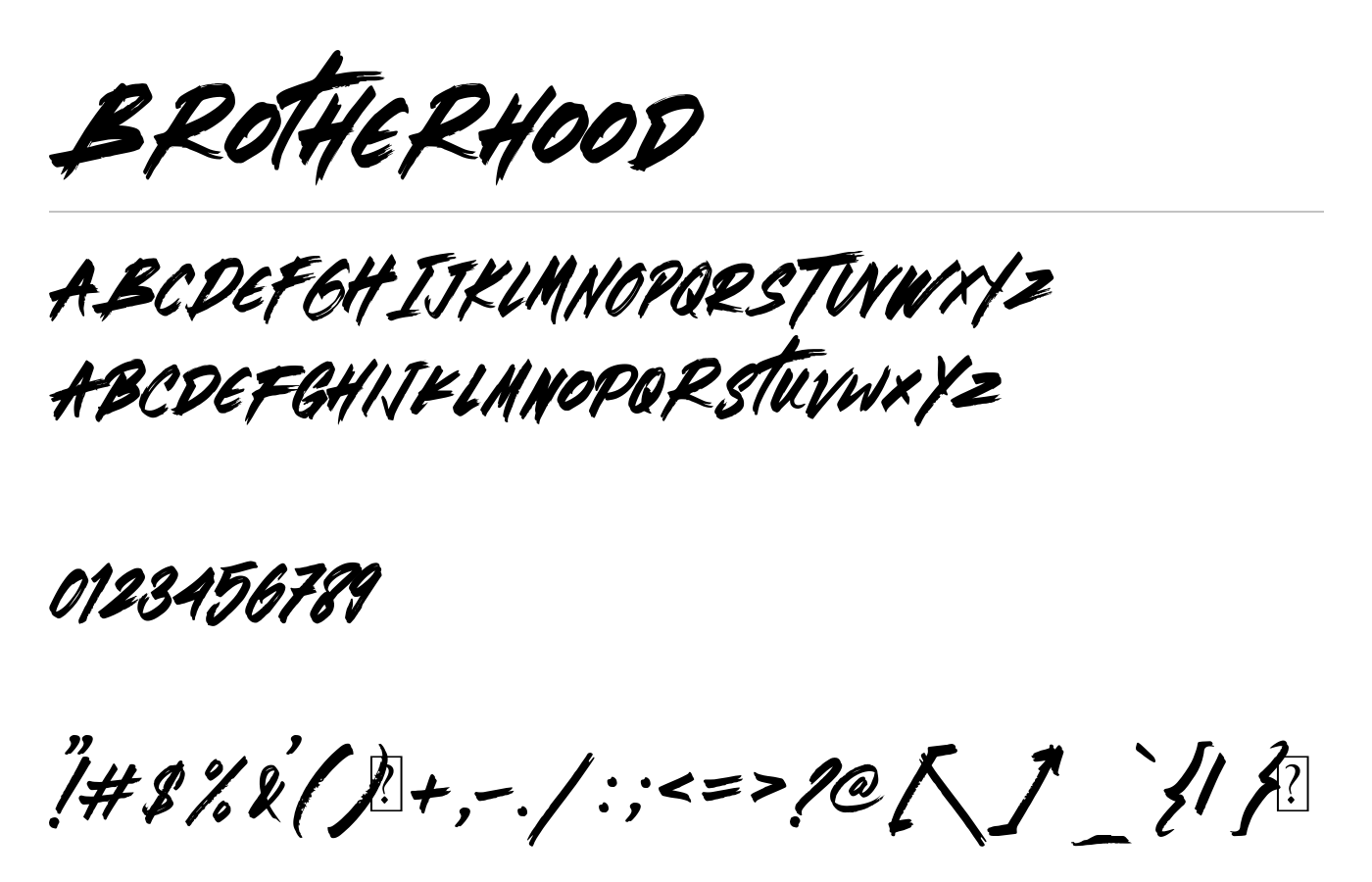 Brotherhood Font preview