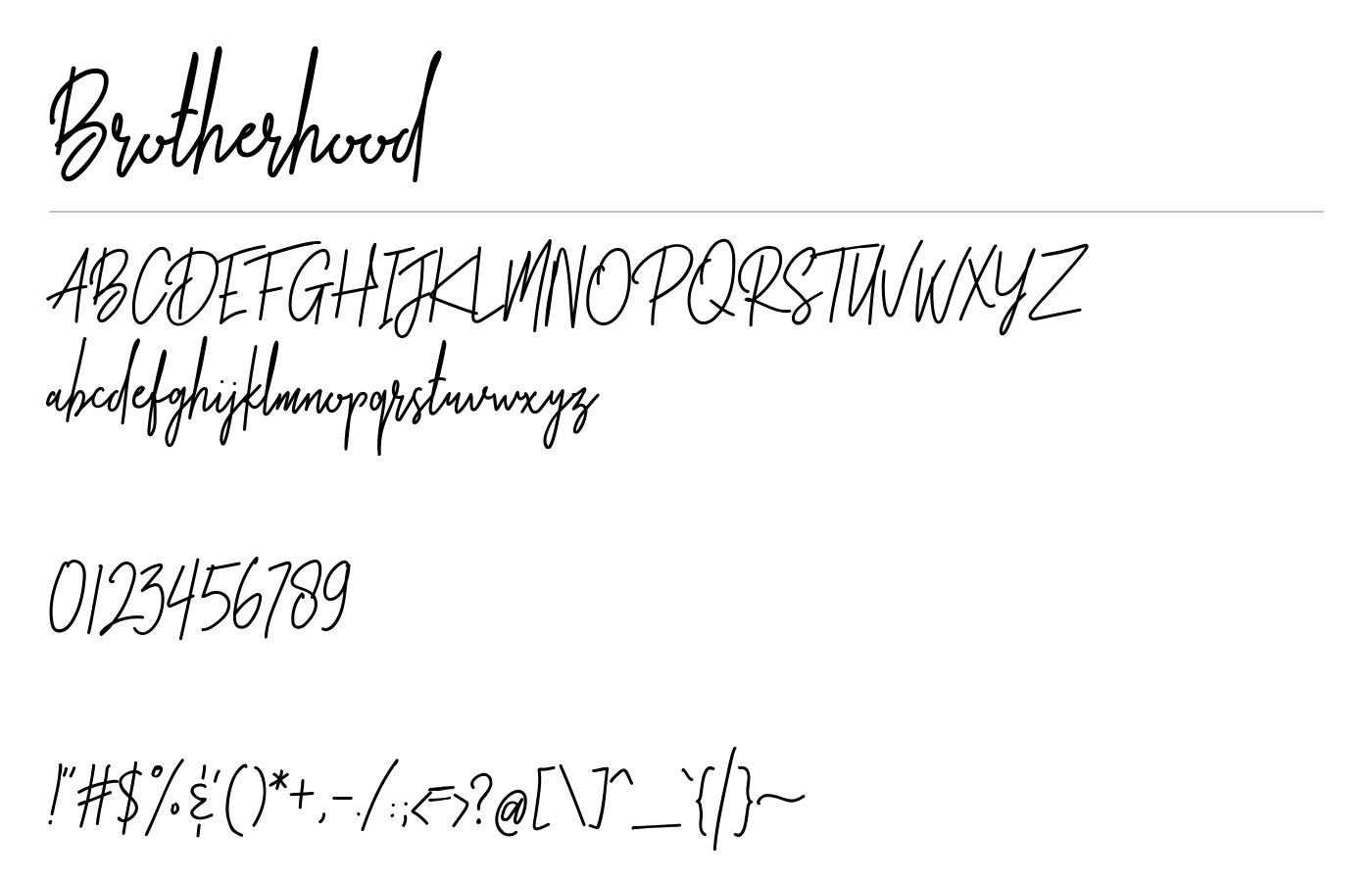 Brotherhood Font preview