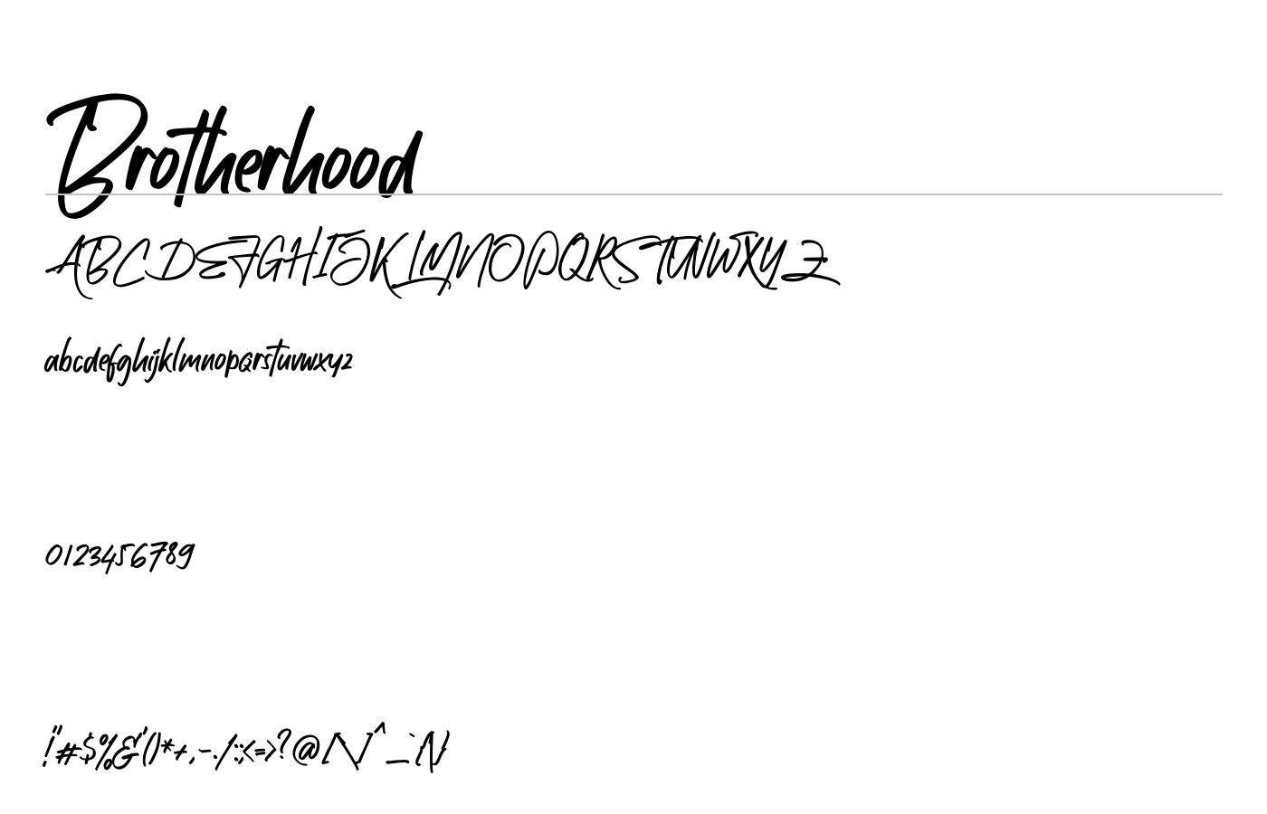 Brotherhood Font preview