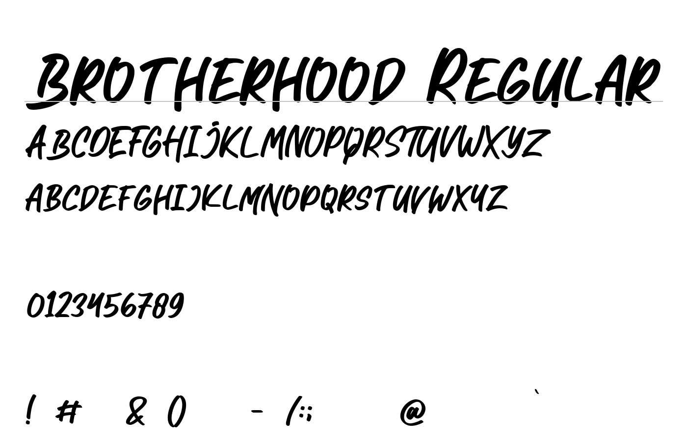 Brotherhood Font preview