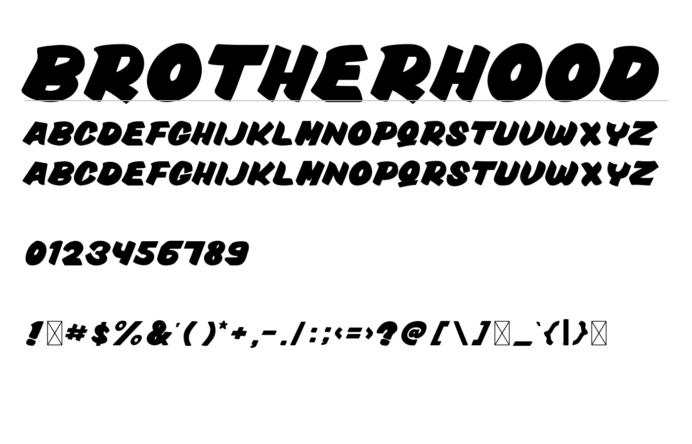 Brotherhood Font preview