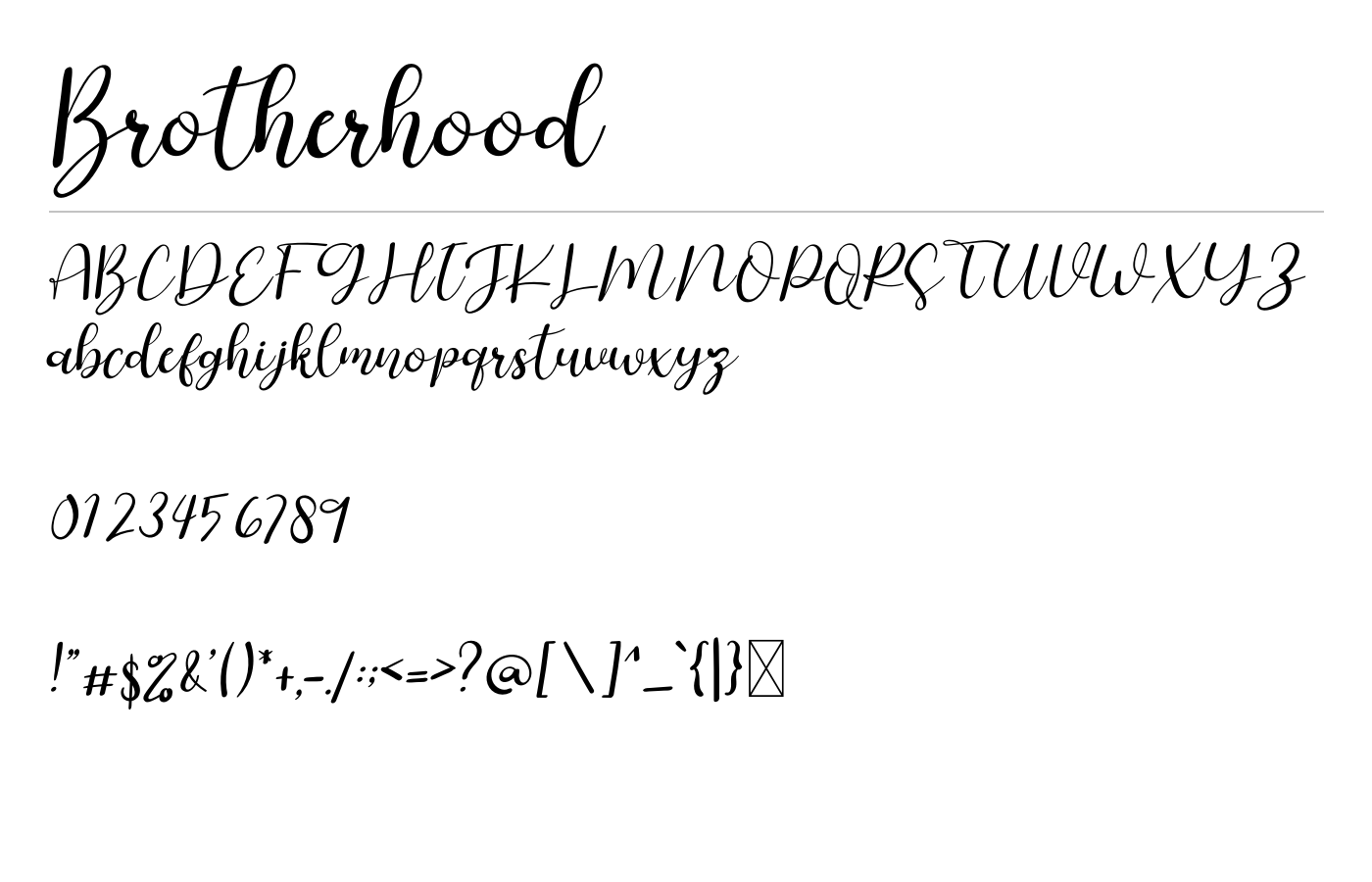 Brotherhood Font preview