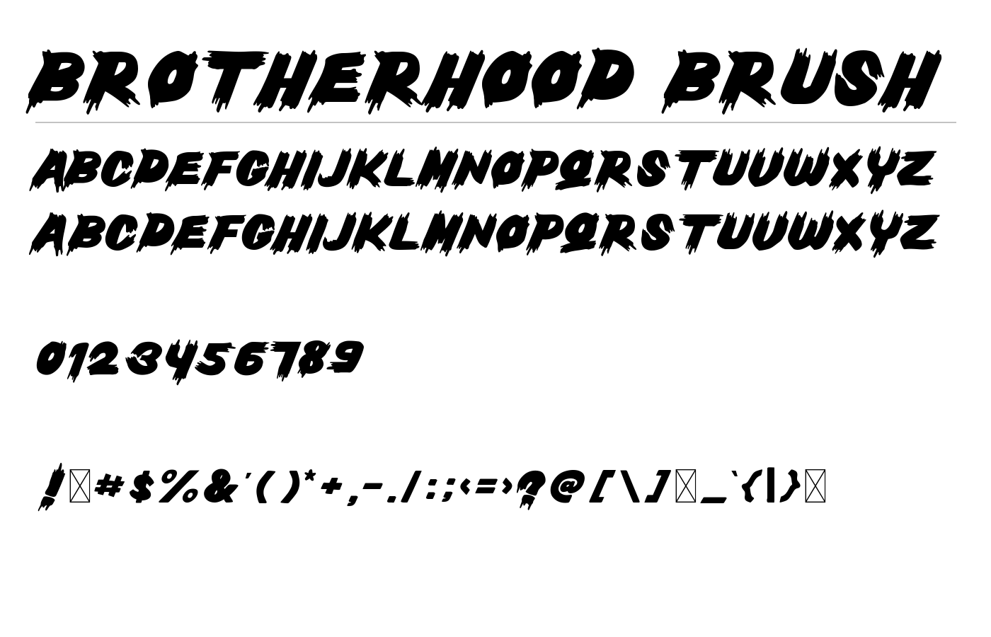 Brotherhood Font preview