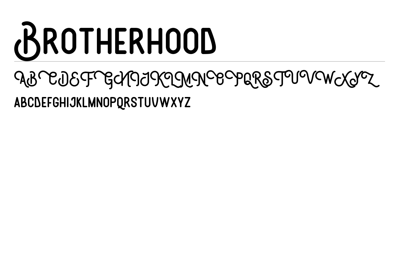 Brotherhood Font preview