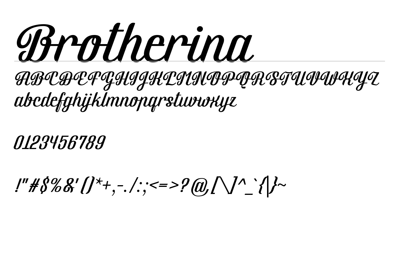 Brotherina Font preview