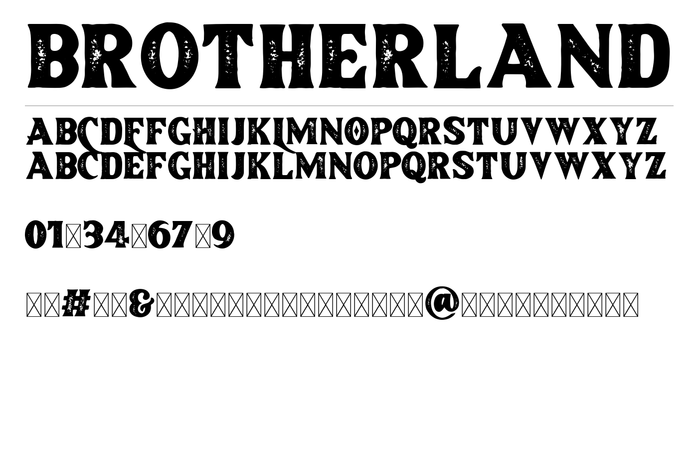 Brotherland Font preview