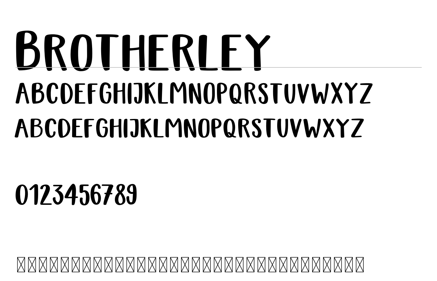 Brotherley Typeface Demo preview