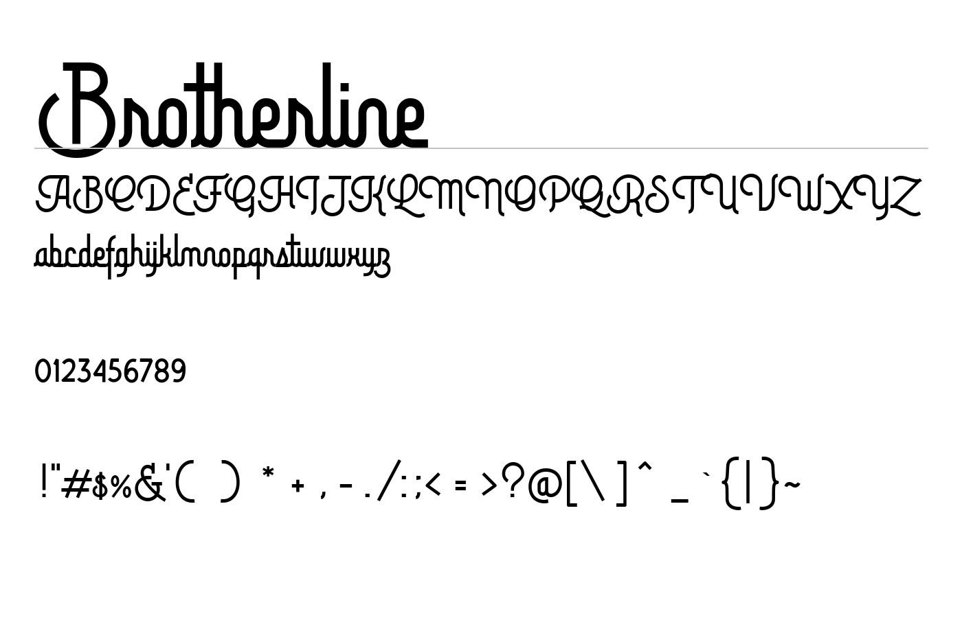 Brotherline Font preview