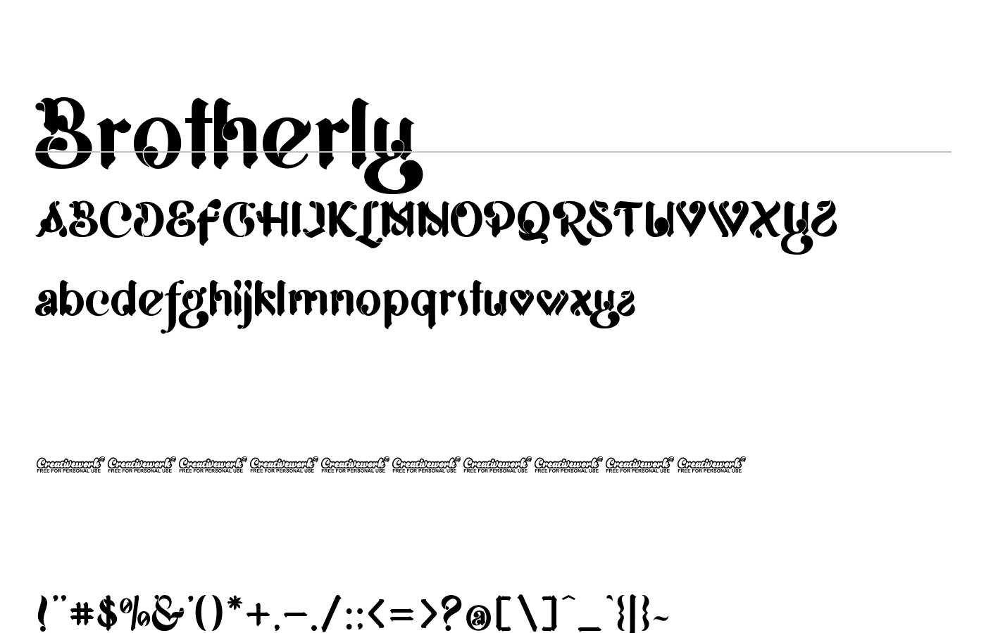 Brotherly Font preview