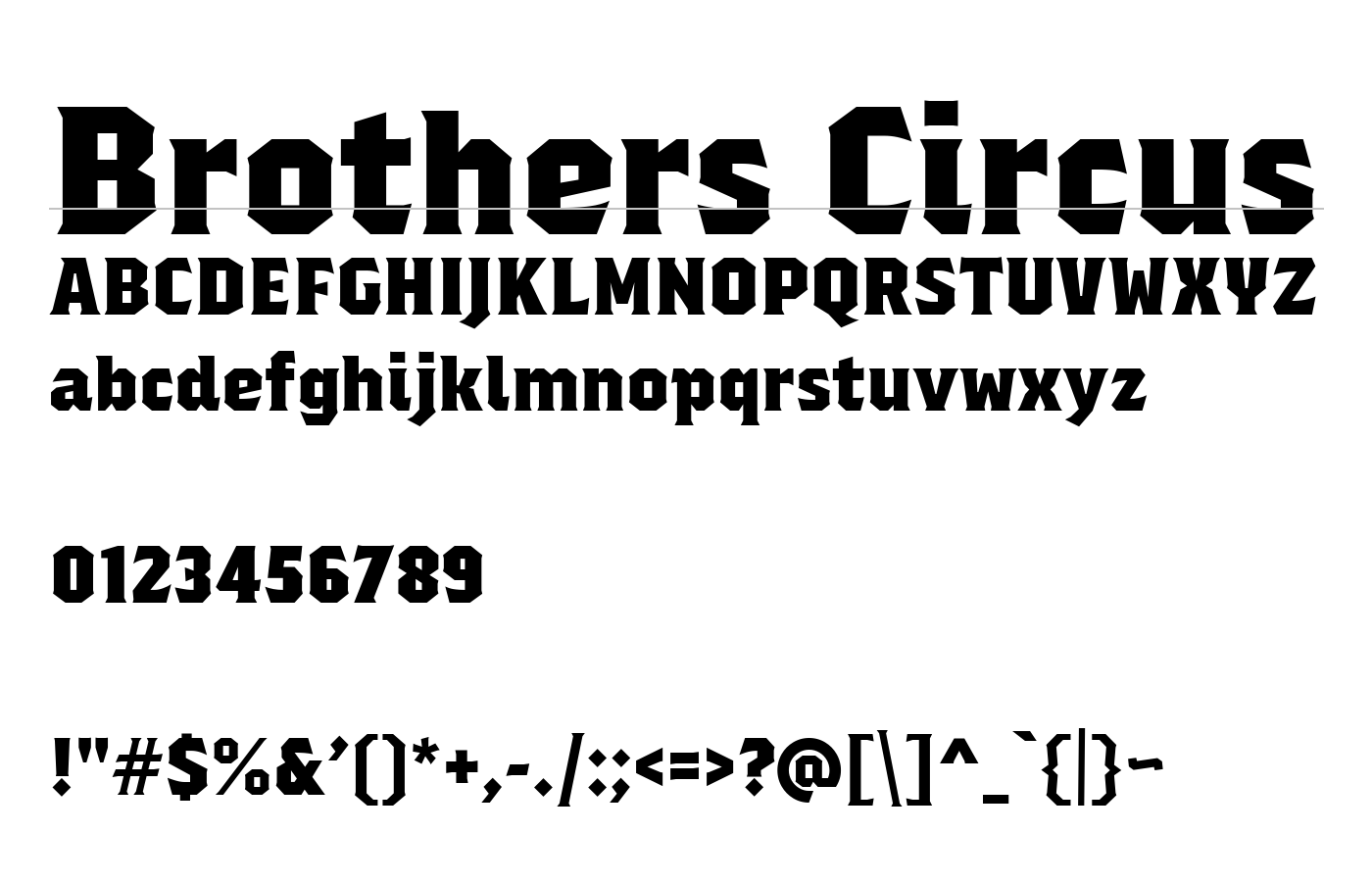 Brothers Circus Font preview