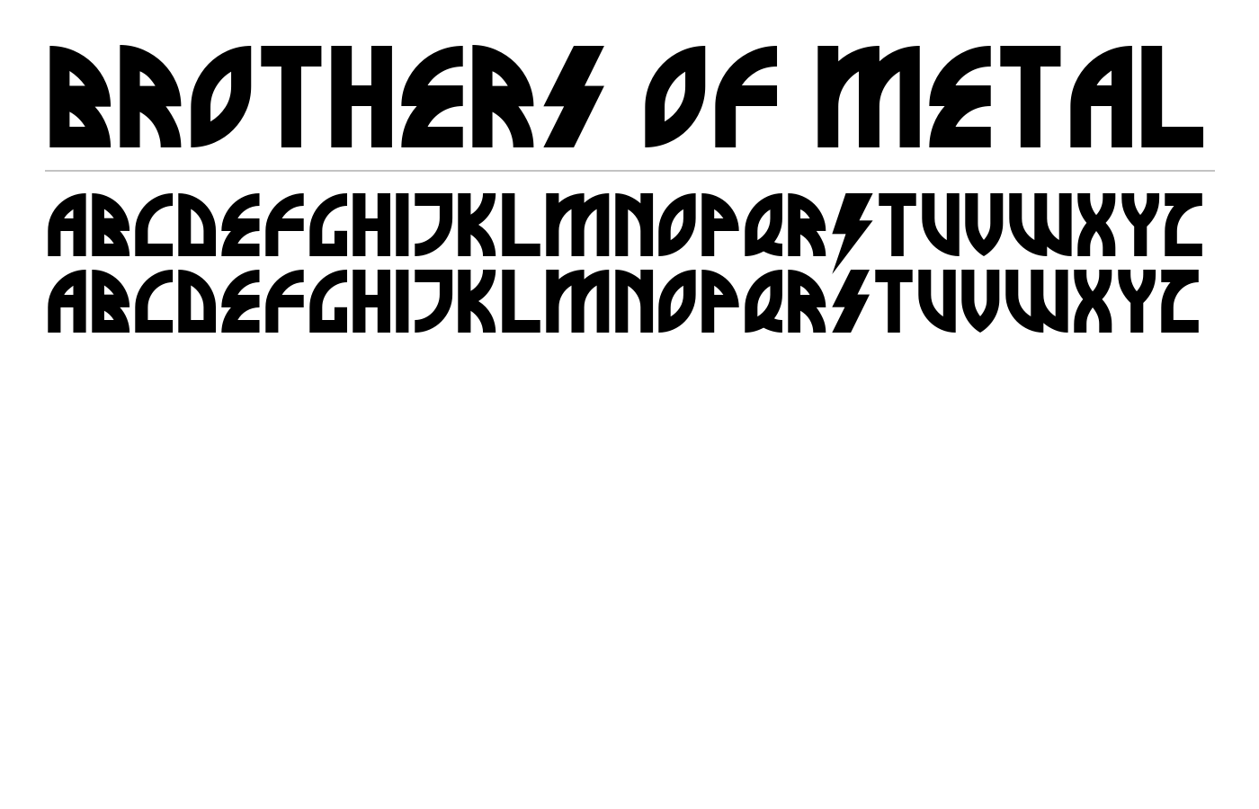 Brothers of Metal Font preview