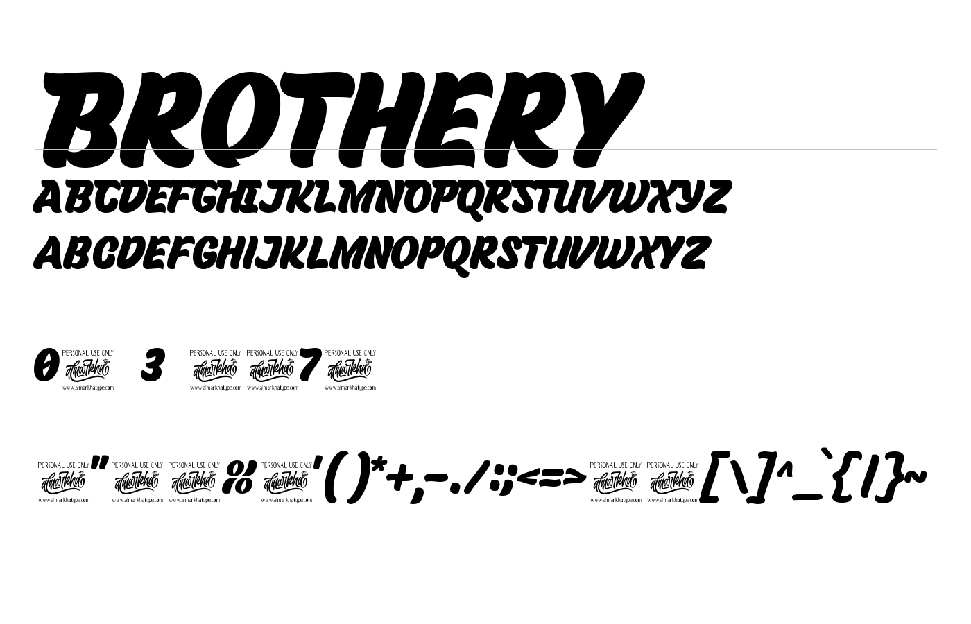 Brothery Font preview
