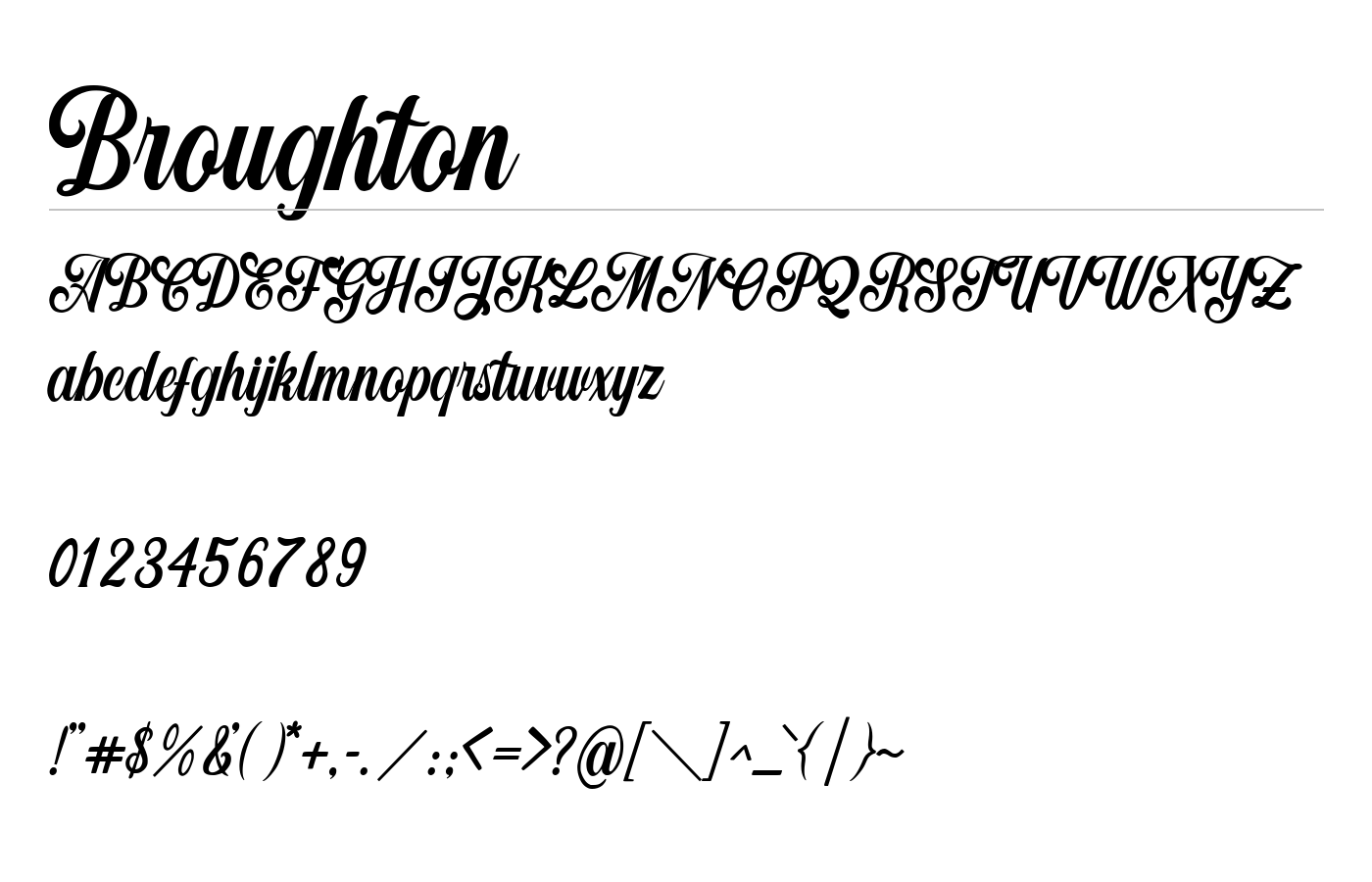 Broughton Font preview