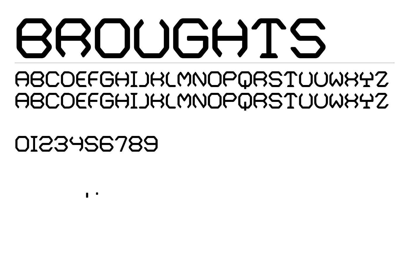 Broughts Font preview