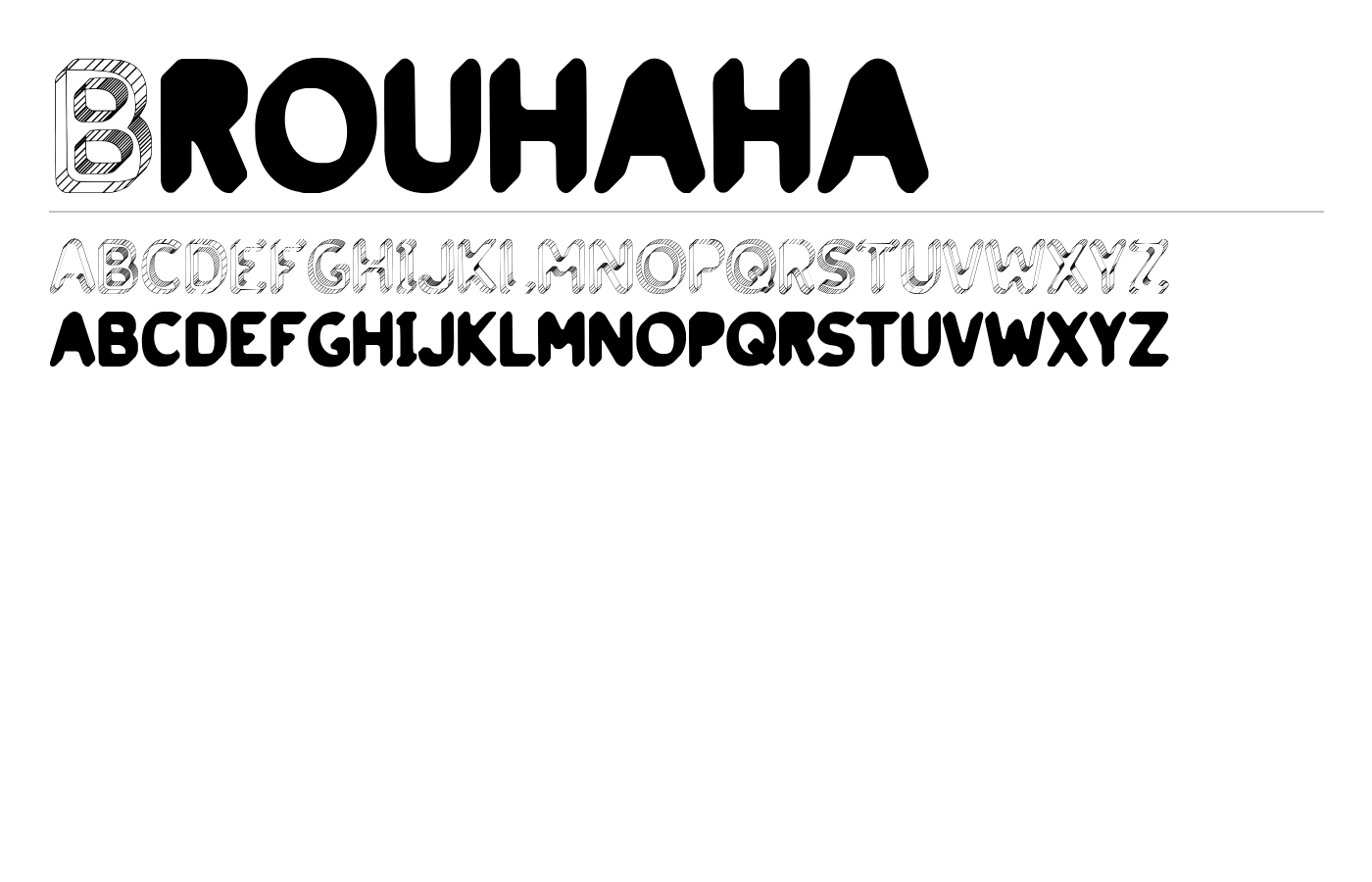Brouhaha Font preview