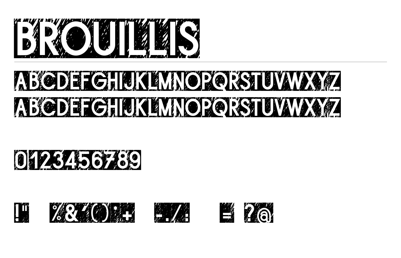 Brouillis Font preview