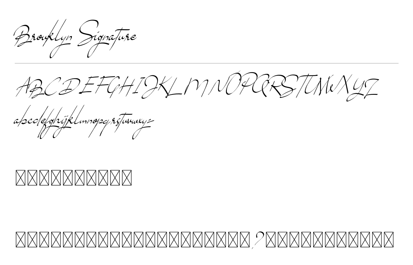 Brouklyn Signature Font preview