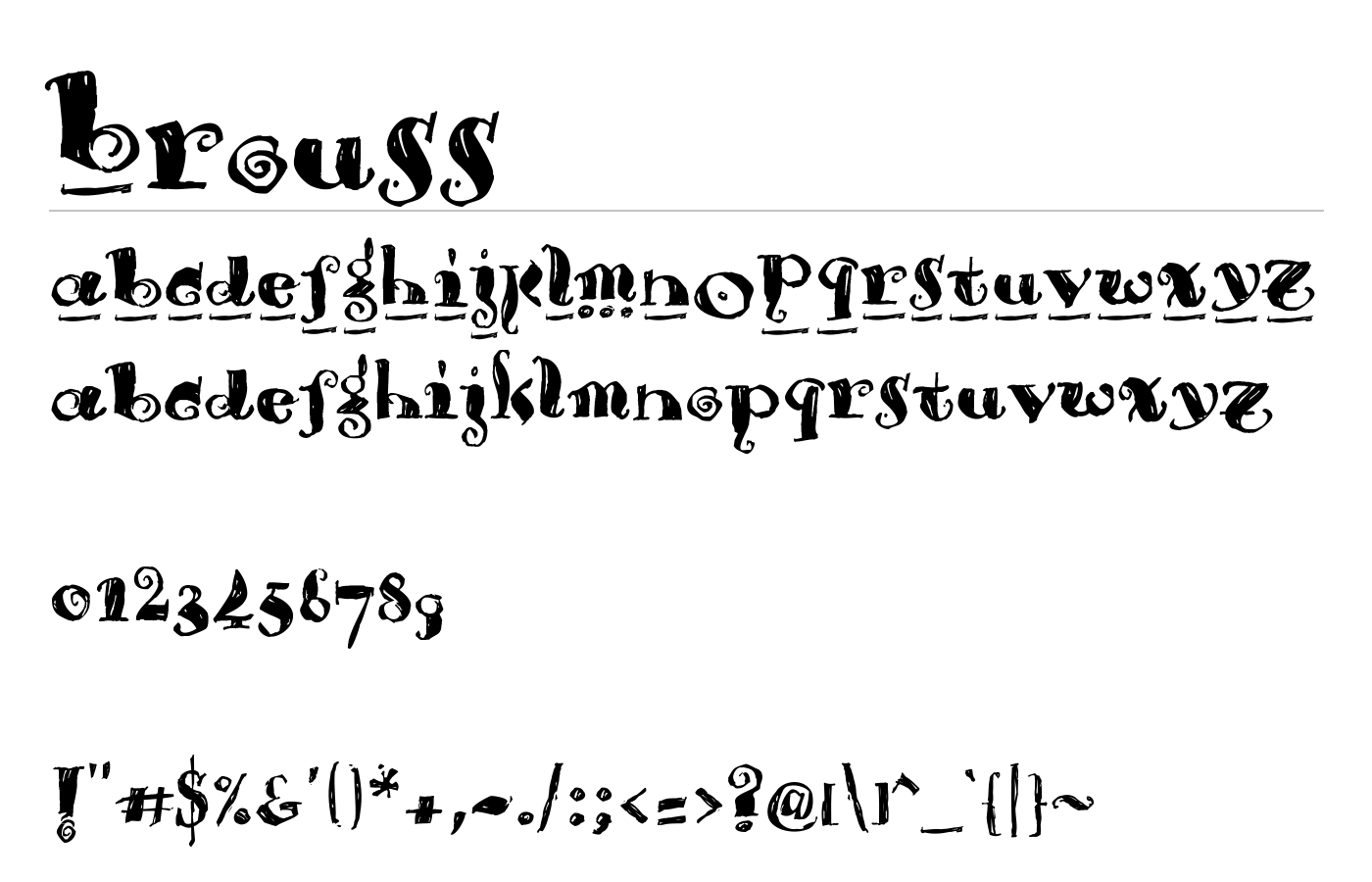 Brouss Font preview