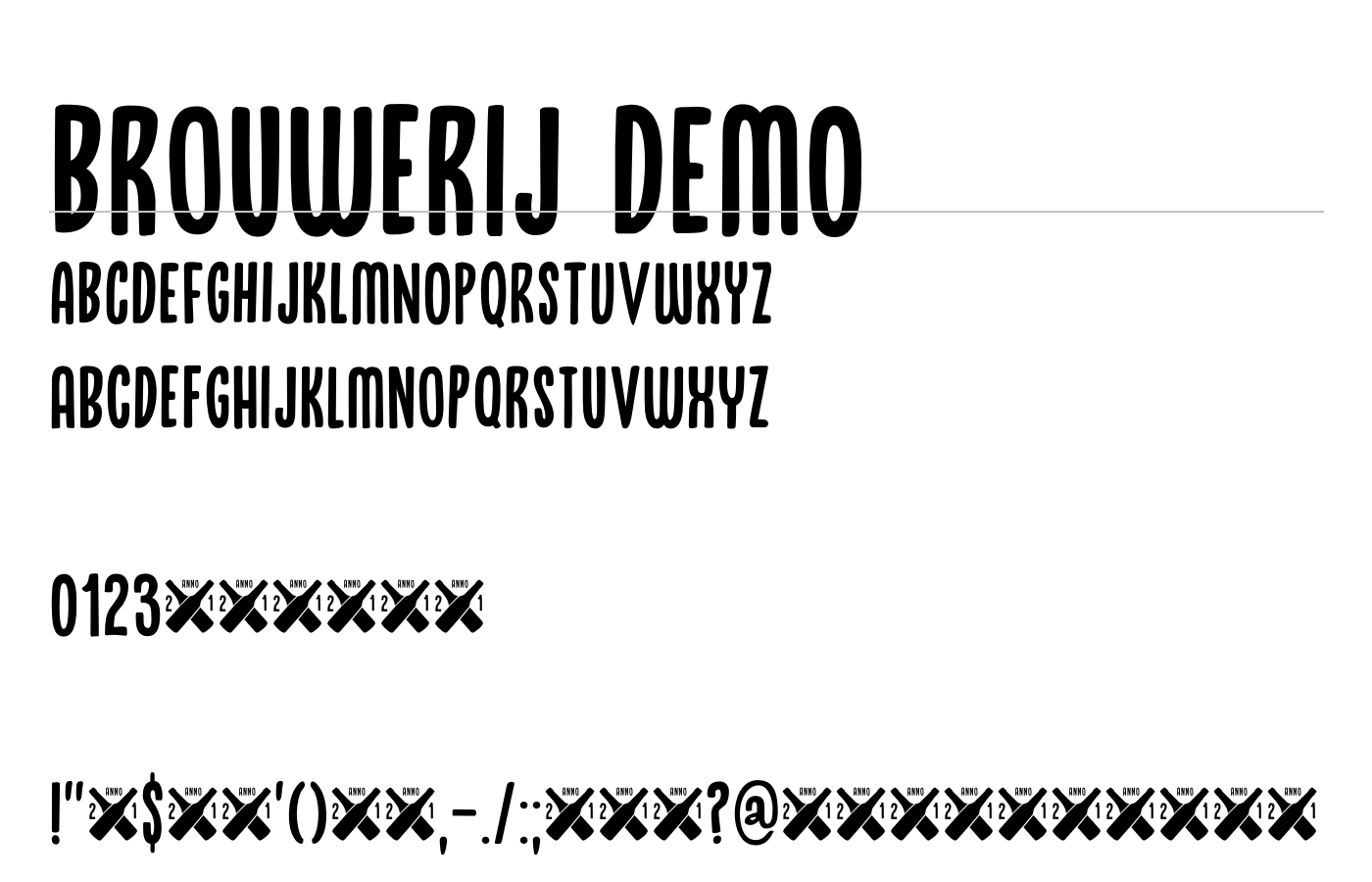 Brouwerij DEMO Font preview