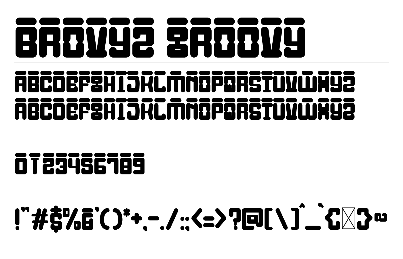 Brovyz Groovy Font preview