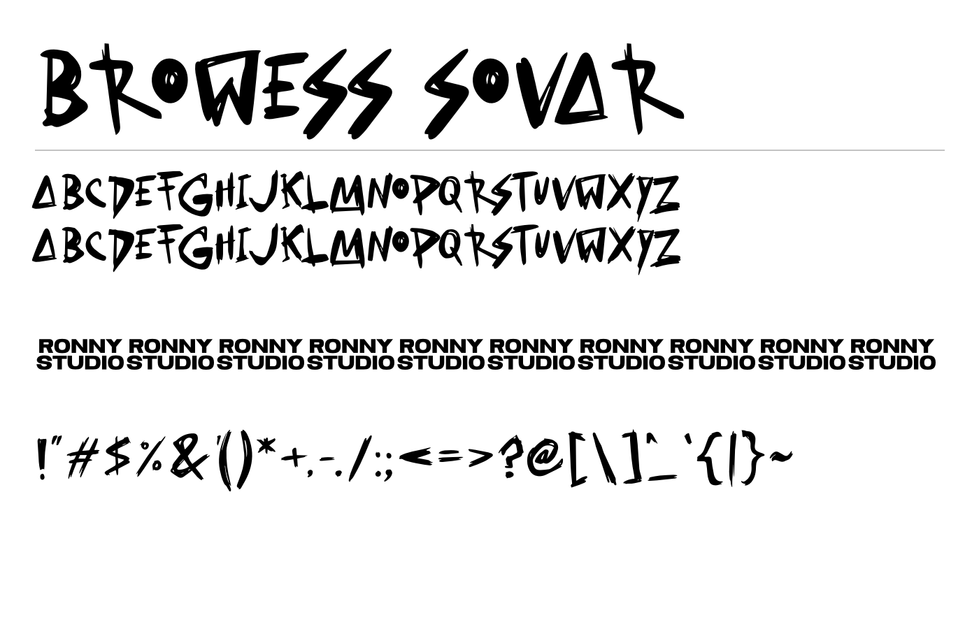 Browess Sovar Font preview
