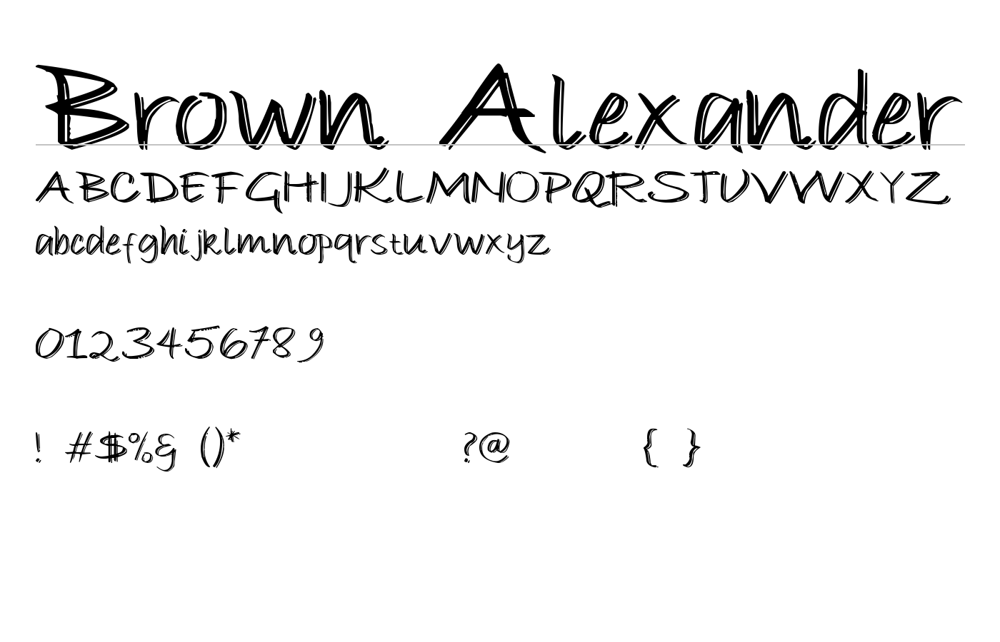 Brown Alexander Font preview