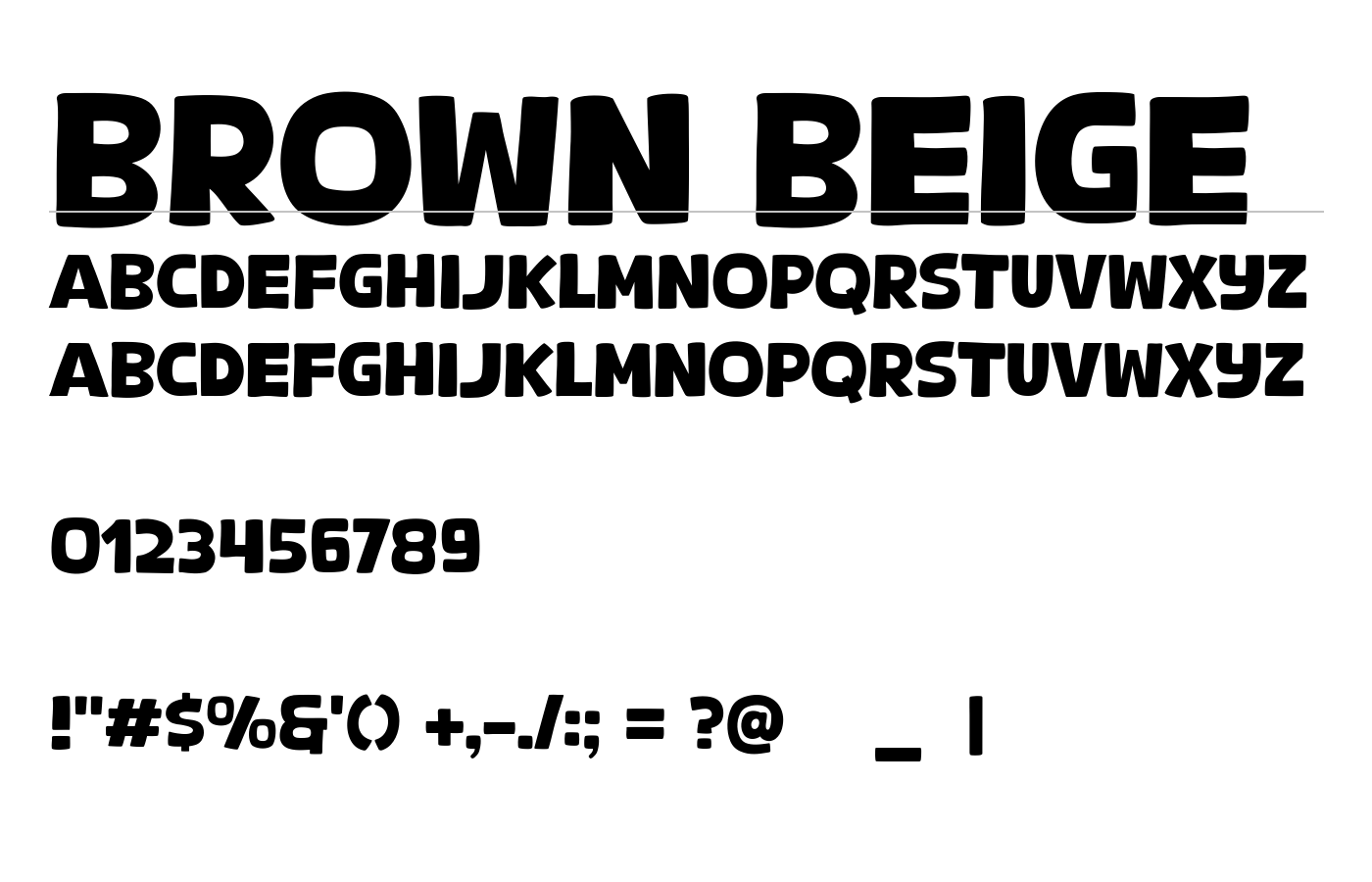 Brown Beige Font preview