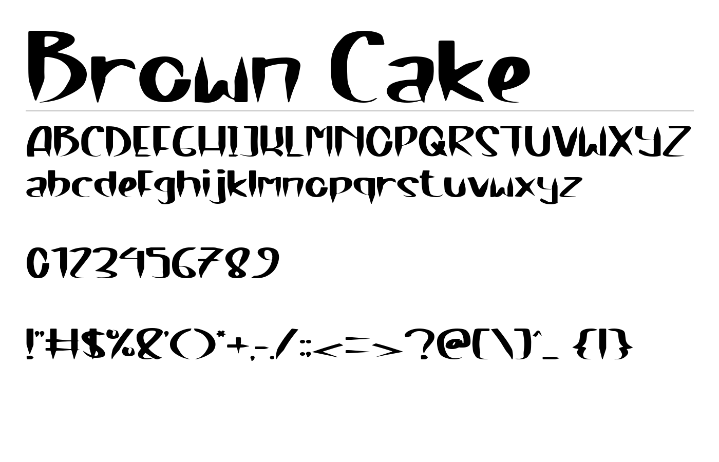 Brown Cake Font preview