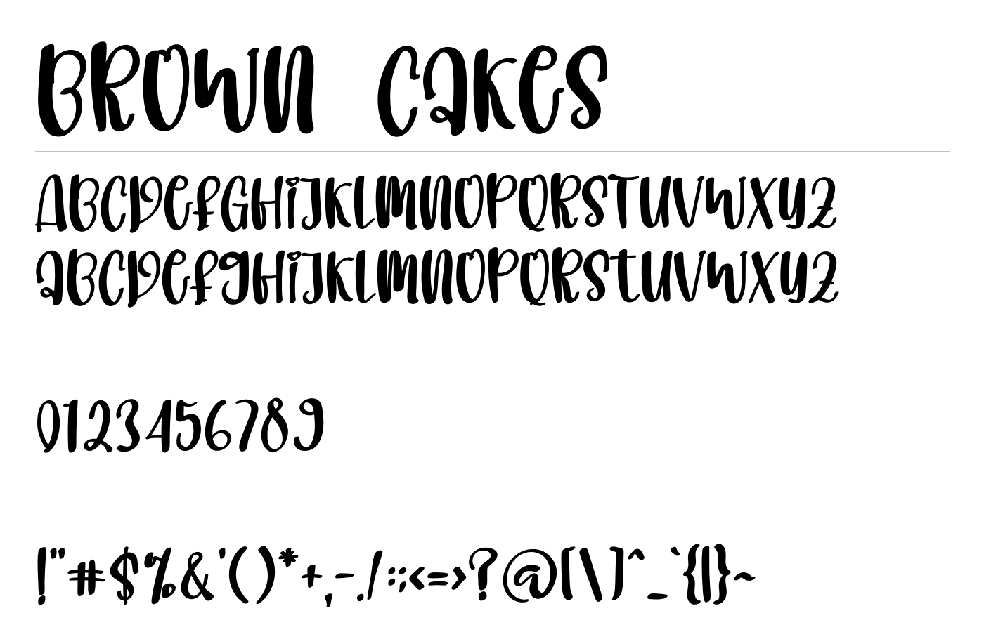 Brown Cakes Font preview