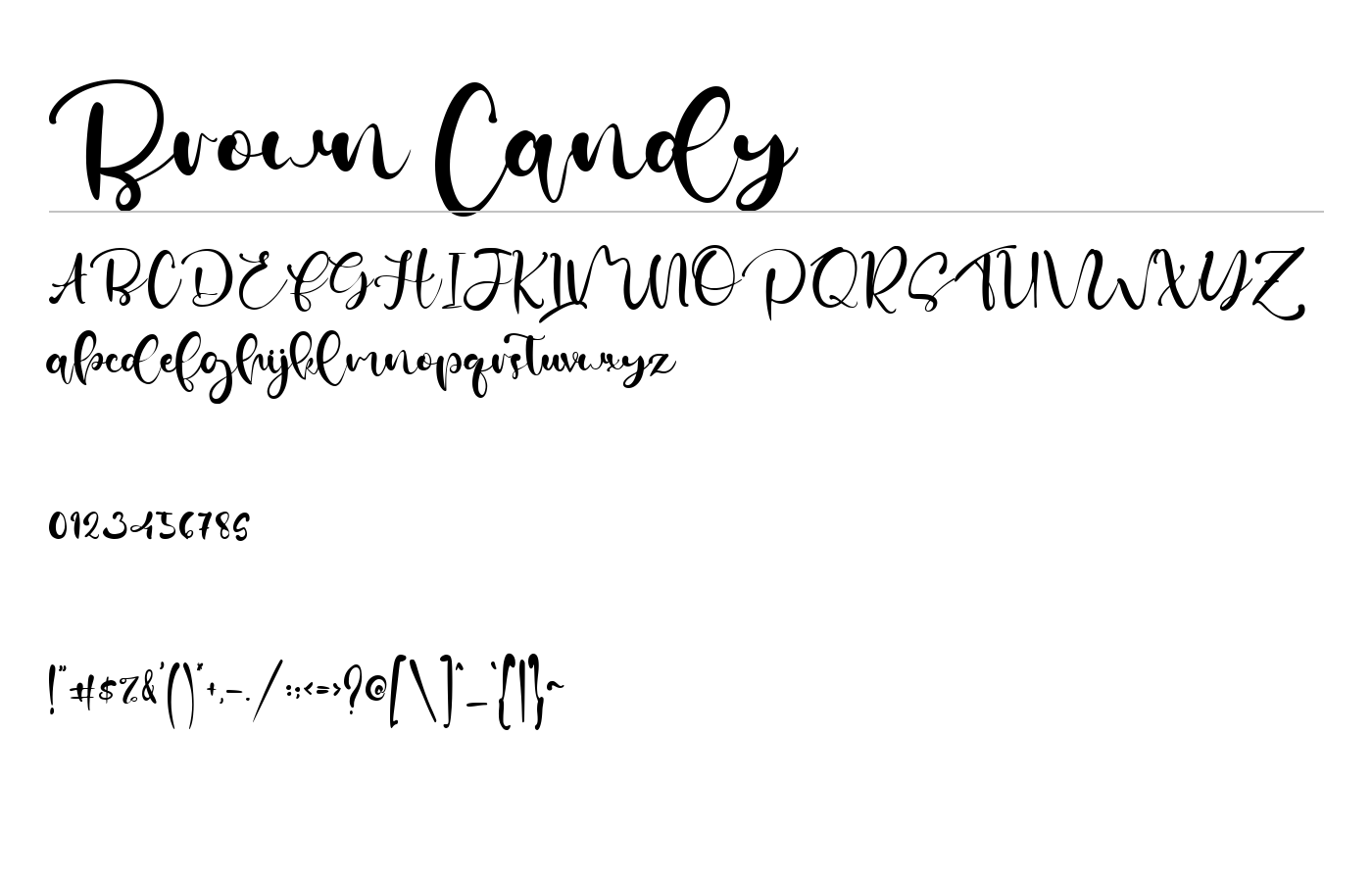 Brown Candy Font preview