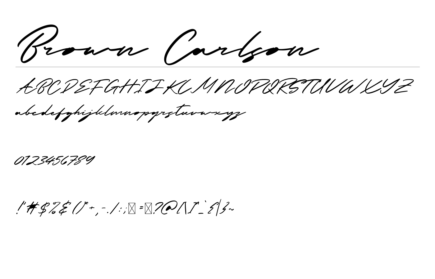 Brown Carlson Font preview