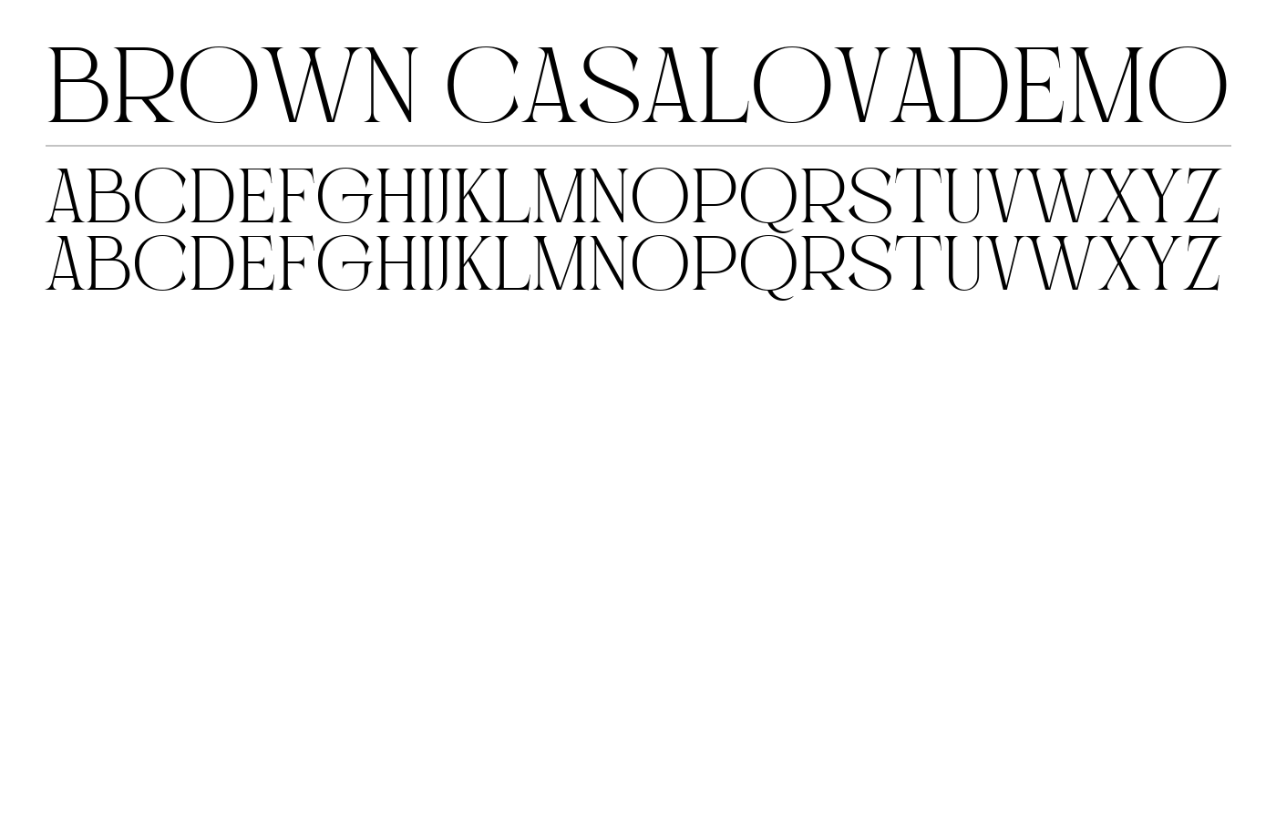 Brown CasalovaDemo Font preview