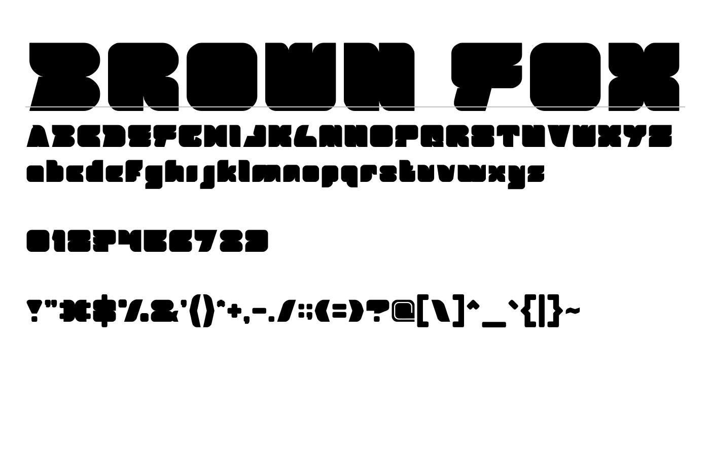 BROWN FOX Font preview