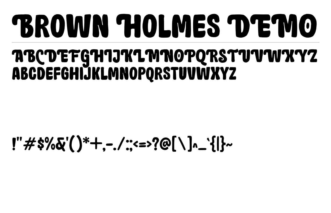 Brown Holmes DEMO Font preview