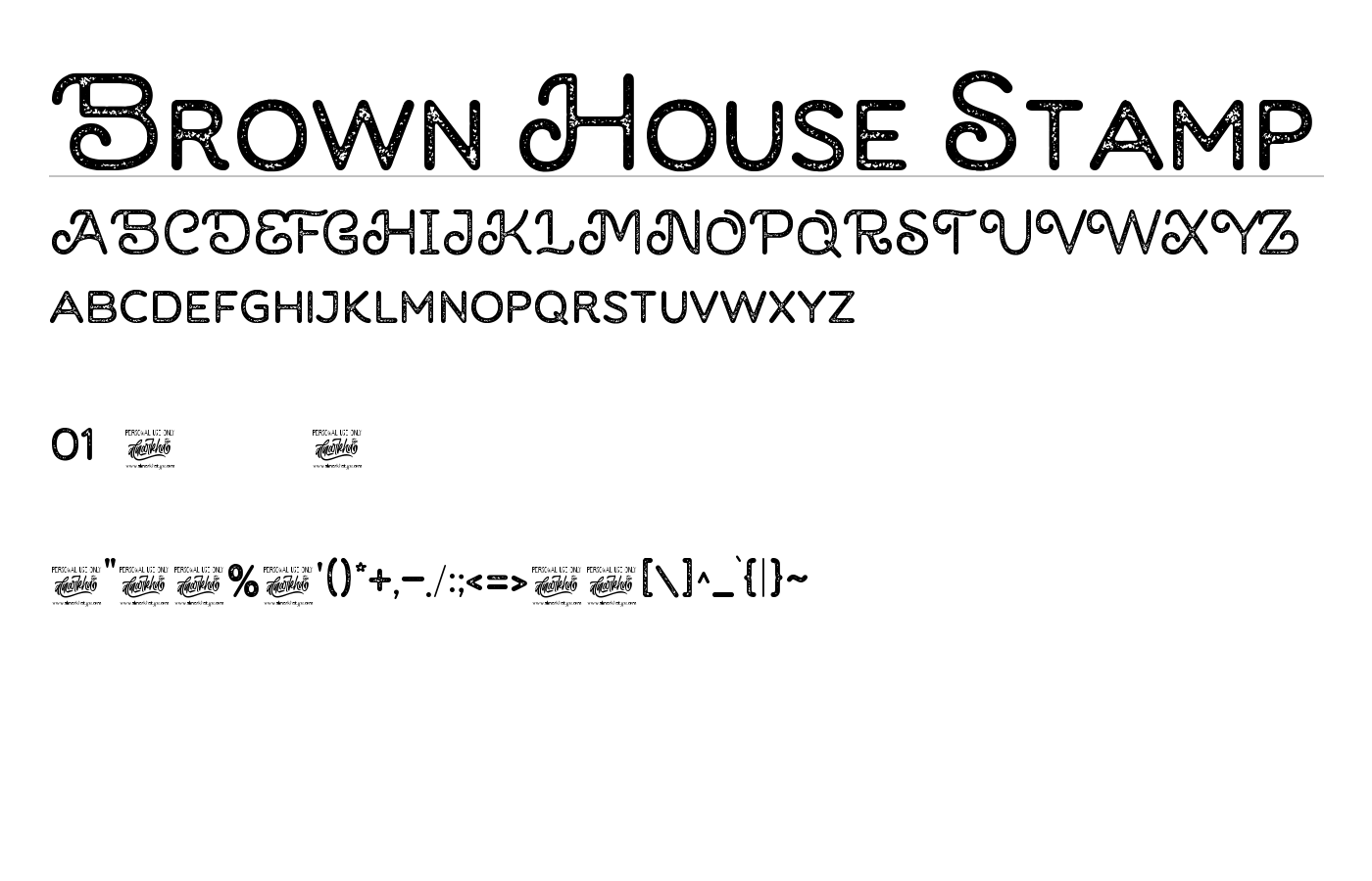 Brown House Font preview