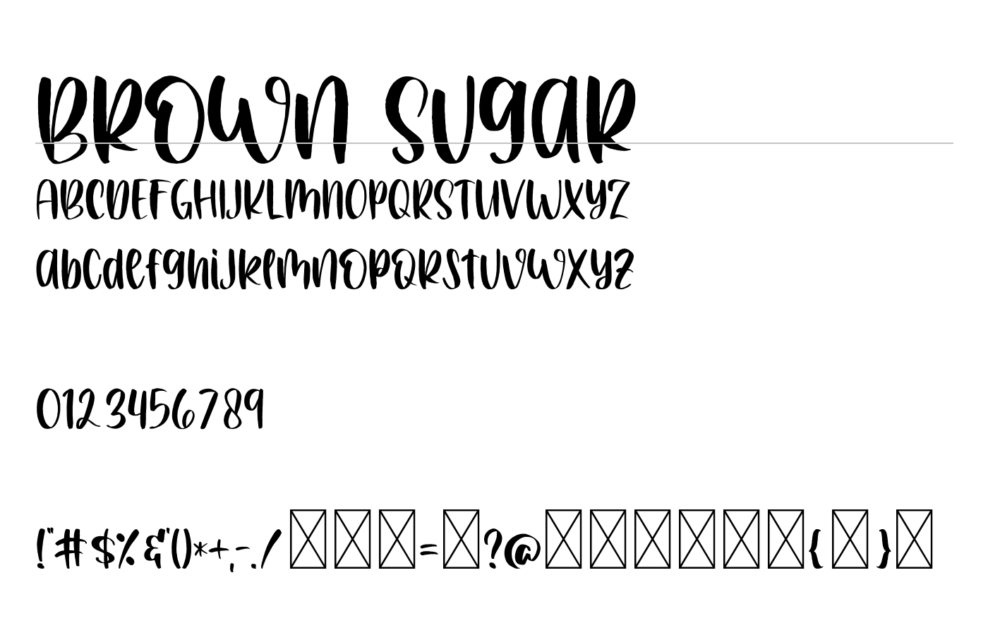 Brown Sugar Font preview